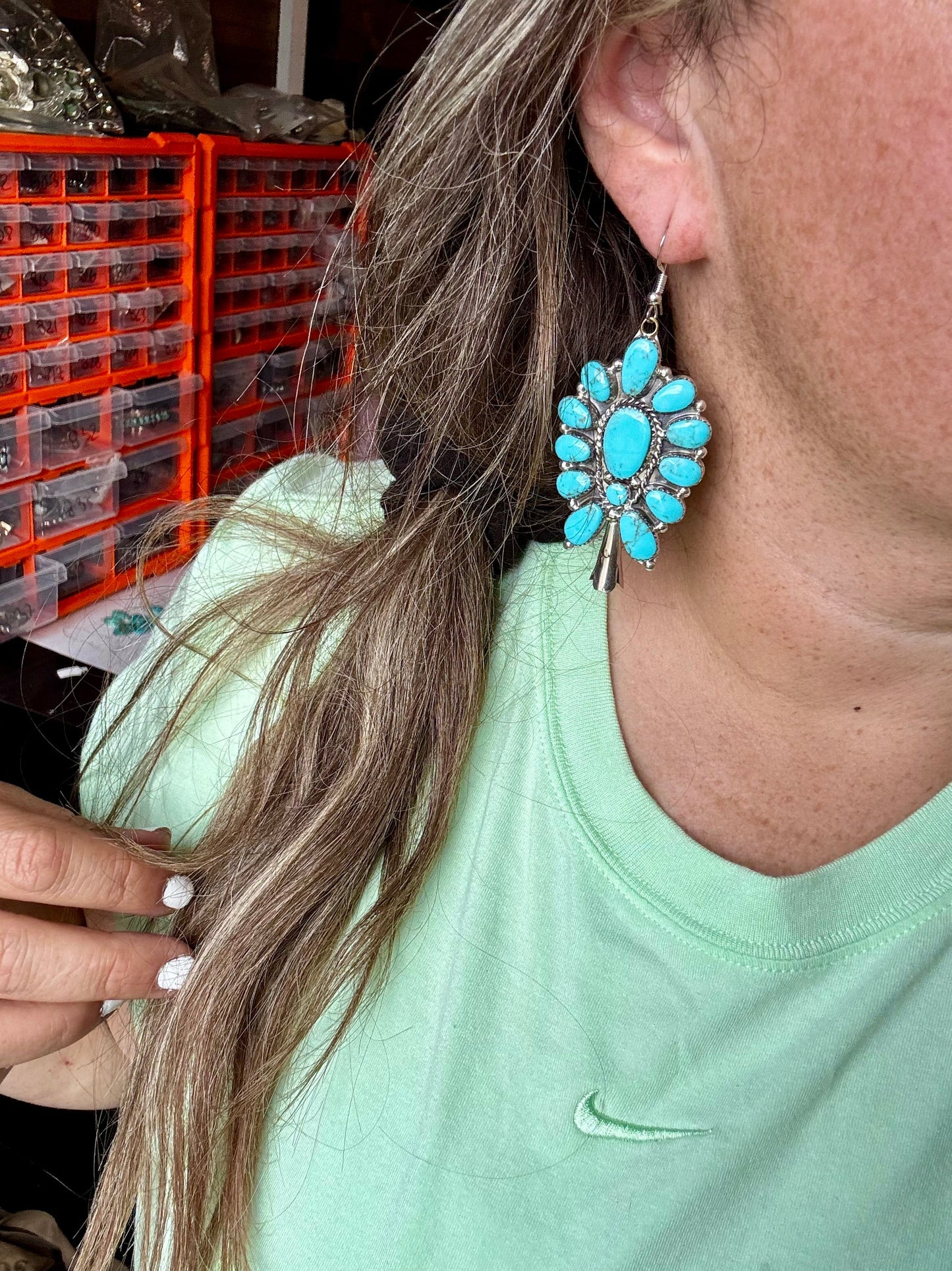 Tamara Benally cluster earrings
