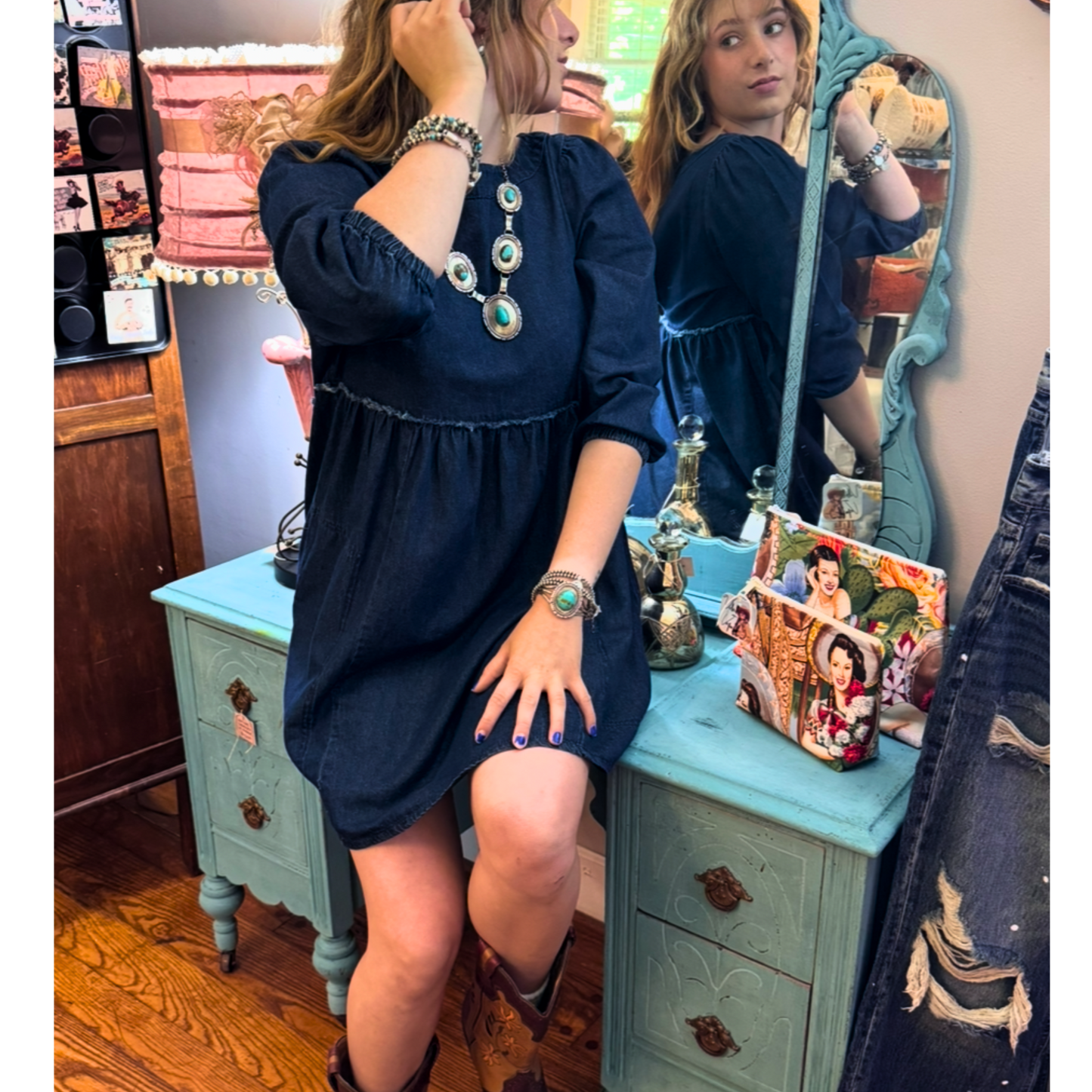 Babydoll Denim Dress