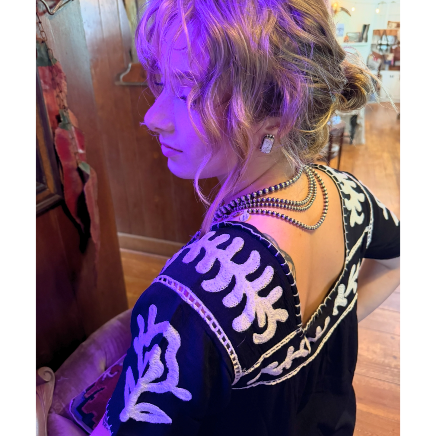 Embroidered Cantina Top