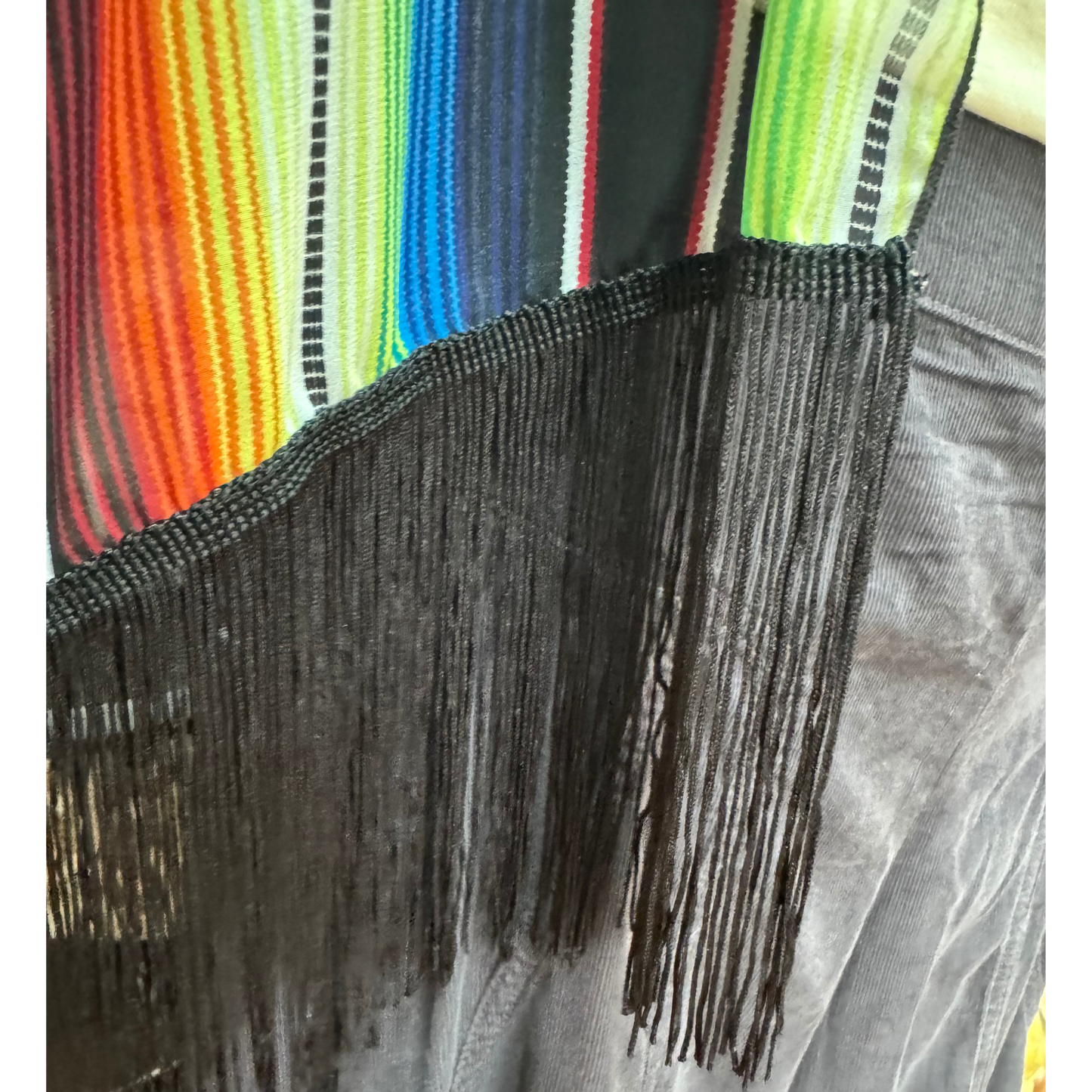 Black Fringe Kimono