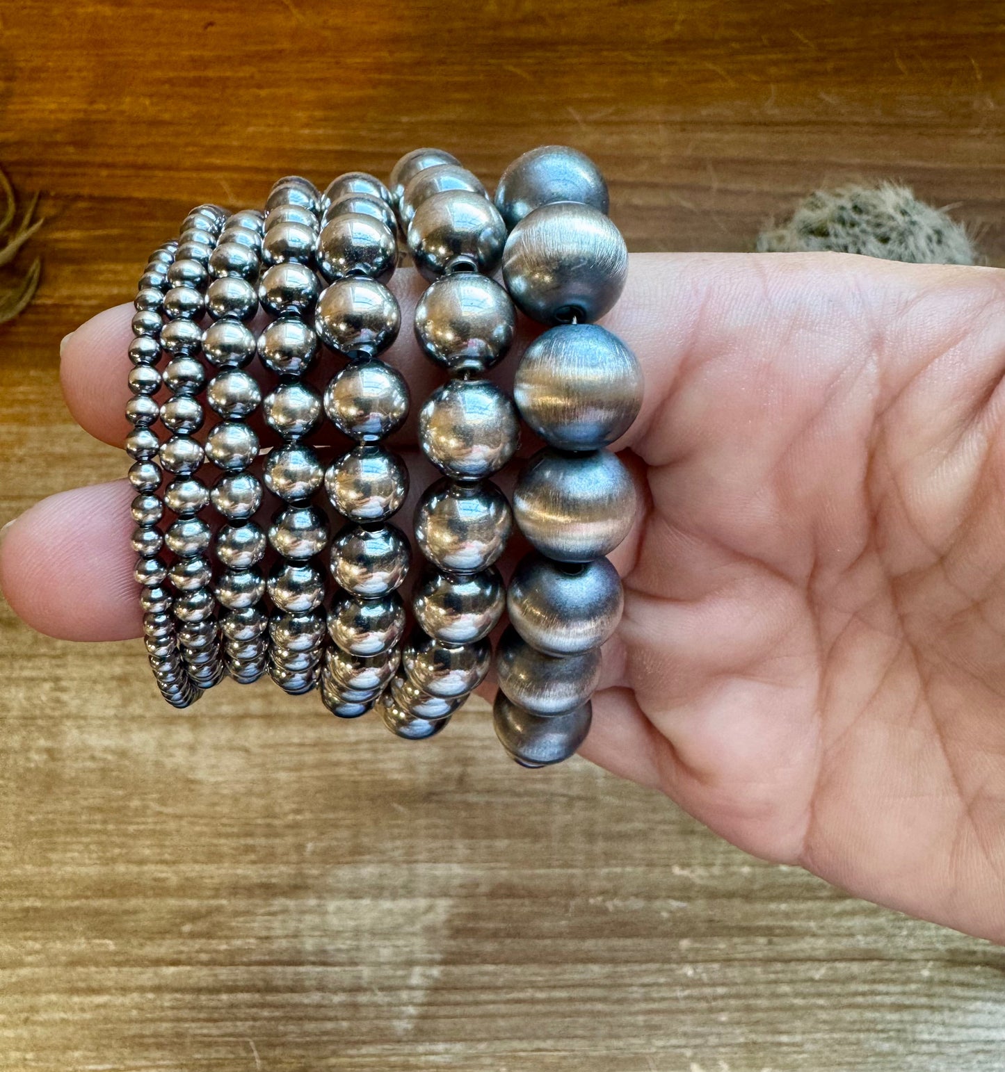 Sterling Silver Pearl Bracelet by size