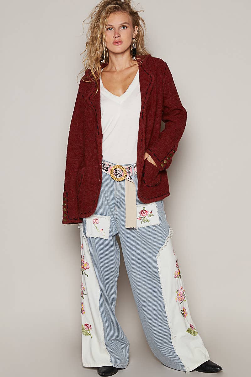 Cozy Crimson Cardigan