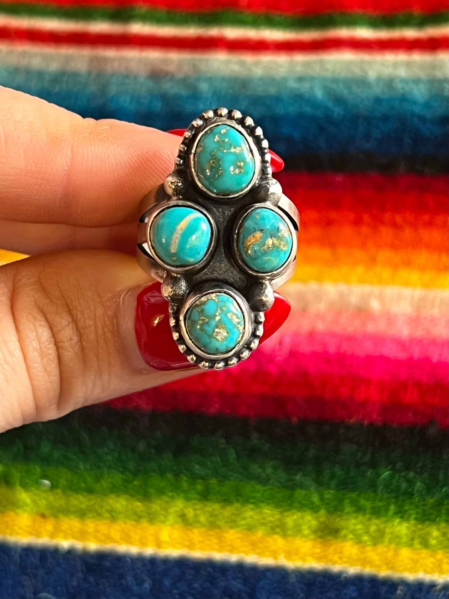 Turquoise 4-stone ring