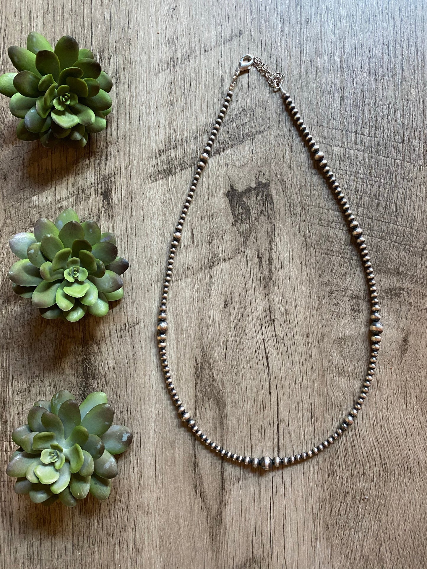 22 inch Sterling Silver Pearl graduated