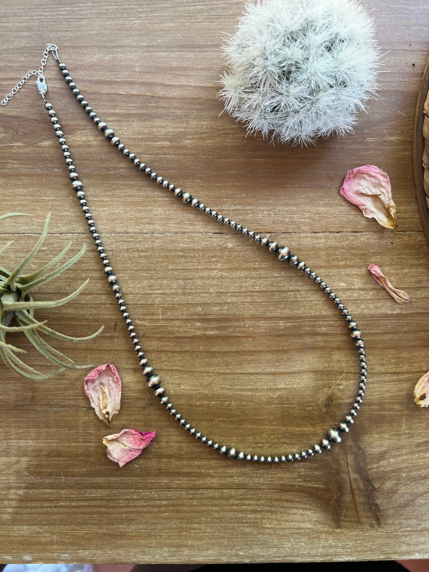 22 inch Sterling Silver Pearl graduated