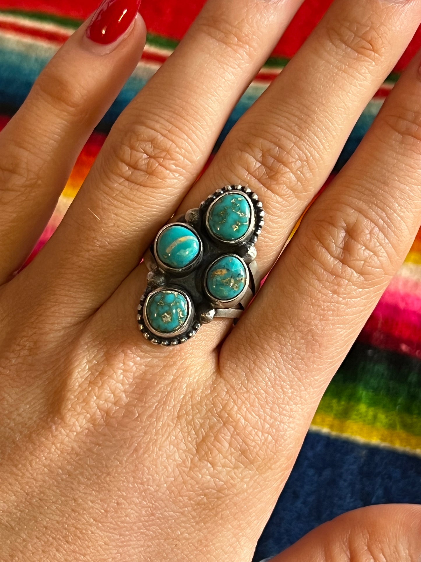 Turquoise 4-stone ring