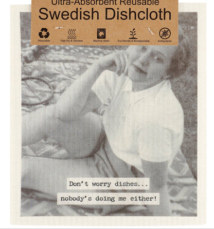 "Don't Worry Dishes" Swedish Cloth Set