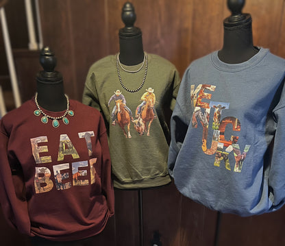 Eat Beef Graphic Sweatshirt