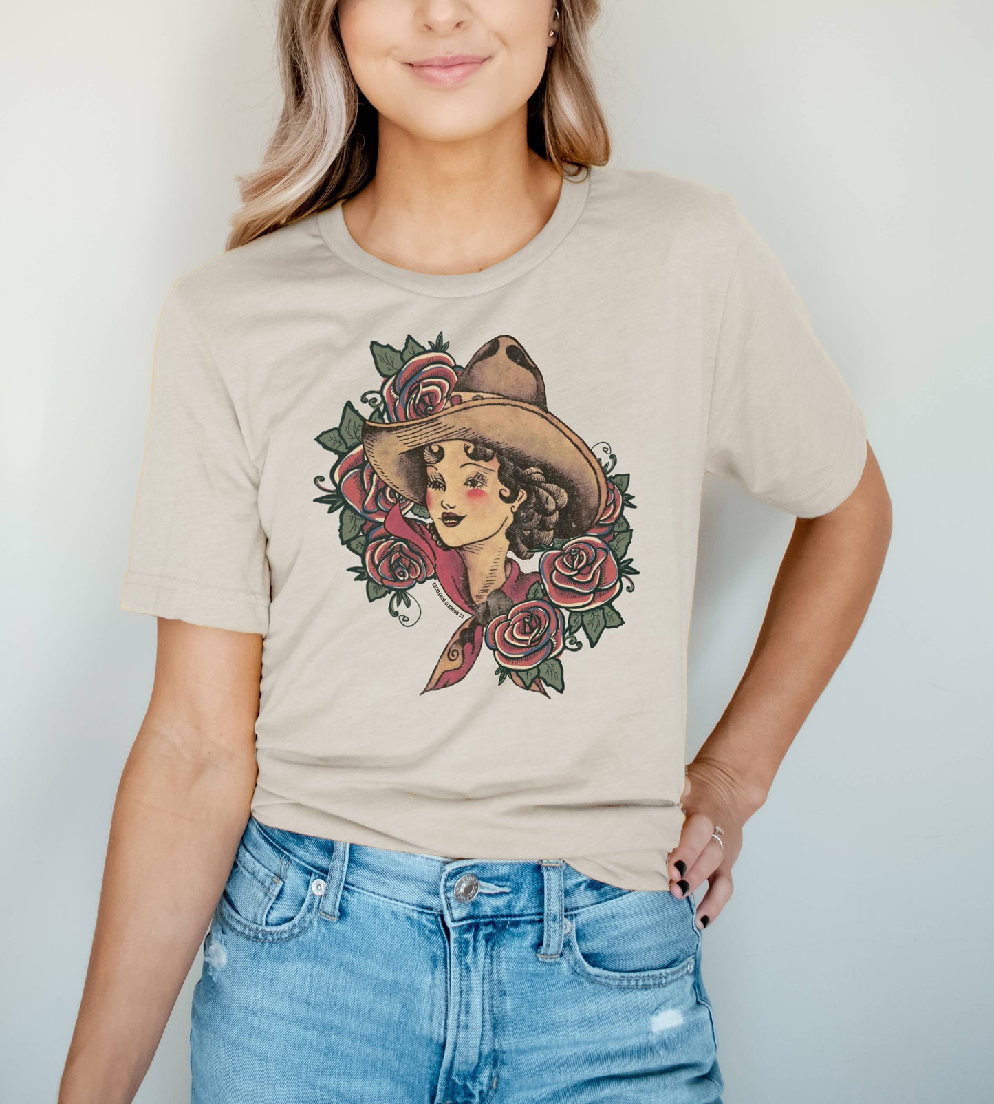 Vintage Cowgirl Tattoo tee