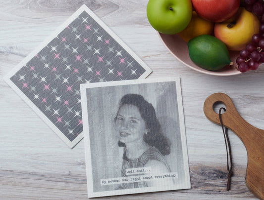 "Mother Was Right" Swedish Dishcloth Set