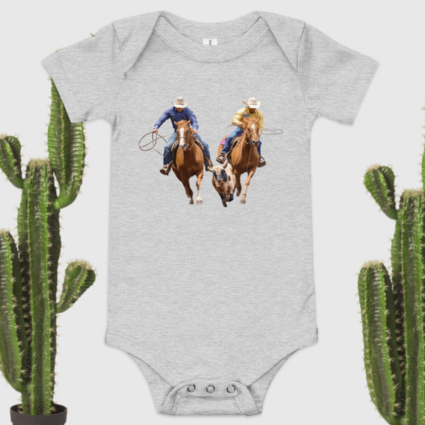 Team Roping Short Sleeve Onesie