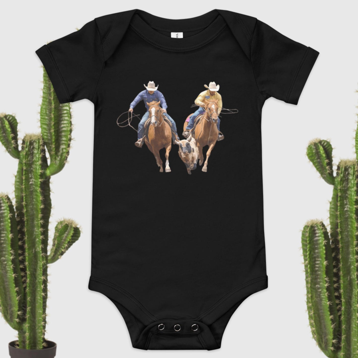 Team Roping Short Sleeve Onesie