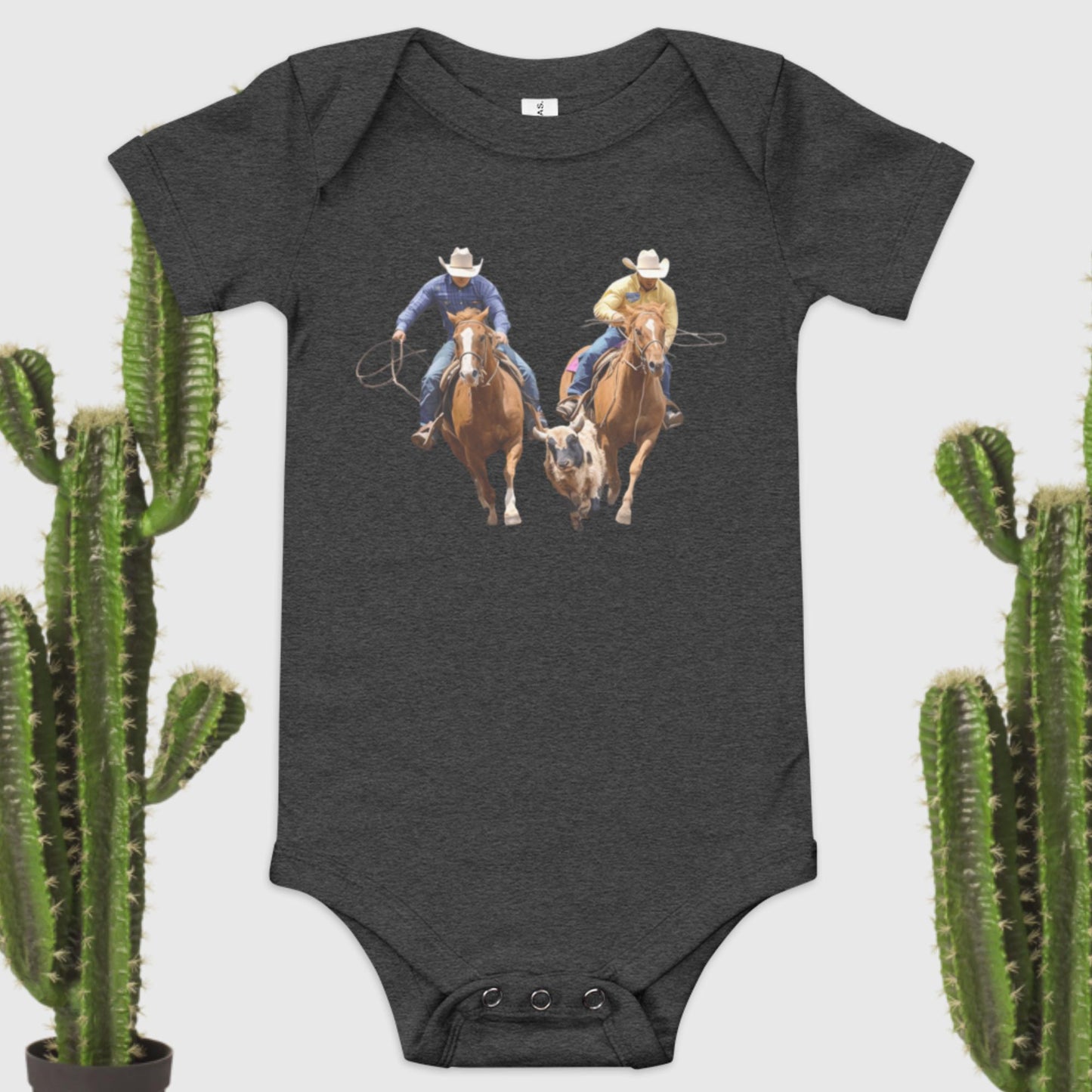 Team Roping Short Sleeve Onesie