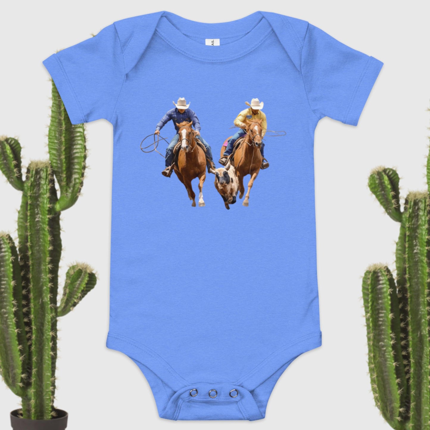 Team Roping Short Sleeve Onesie