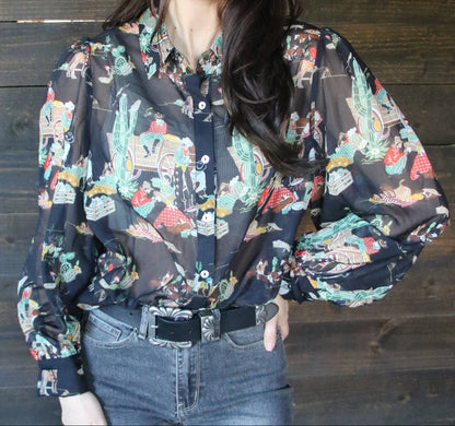 Old West Chiffon blouse