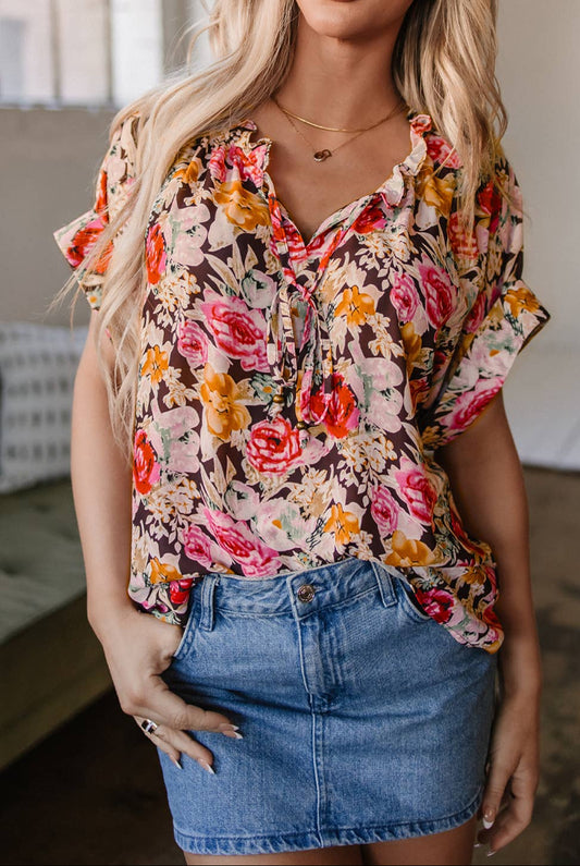 Bed of Roses shift blouse