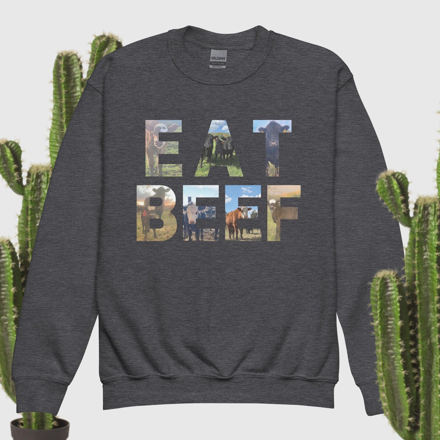 Eat Beef Graphic Youth Sweatshirt