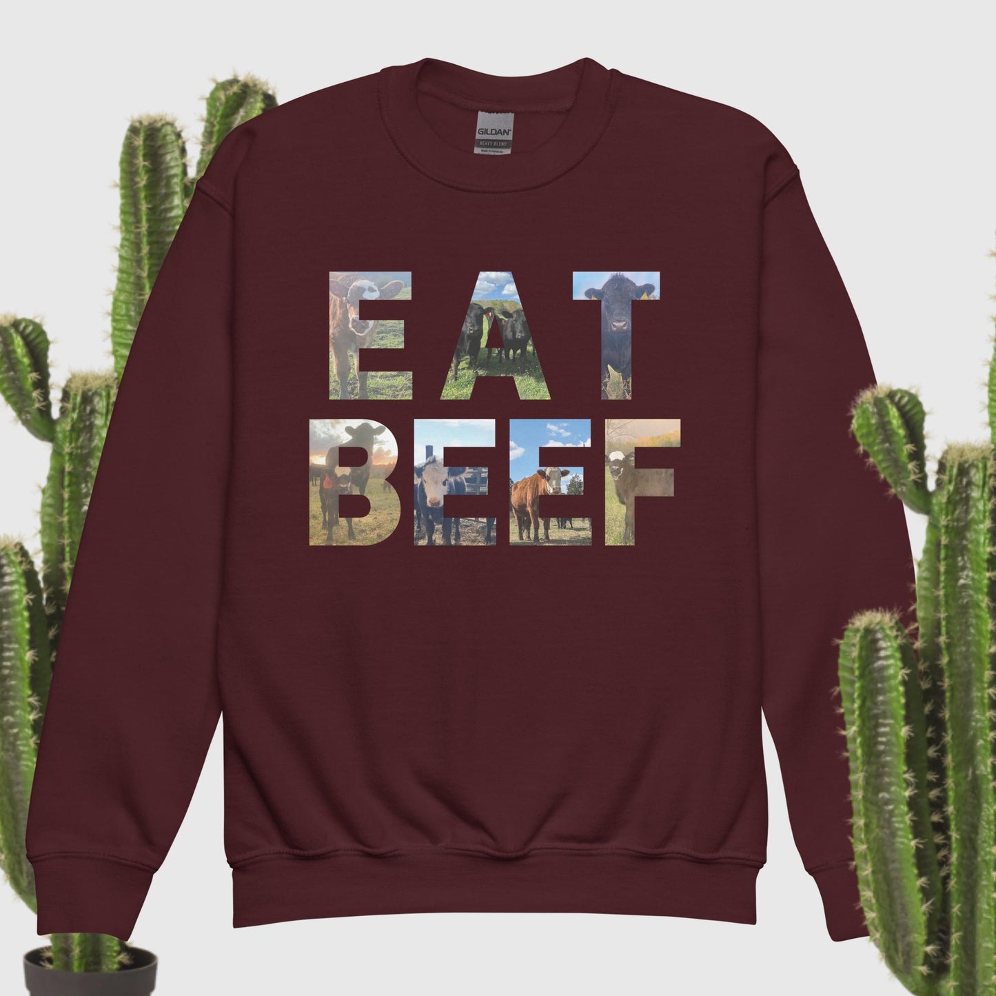 Eat Beef Graphic Youth Sweatshirt