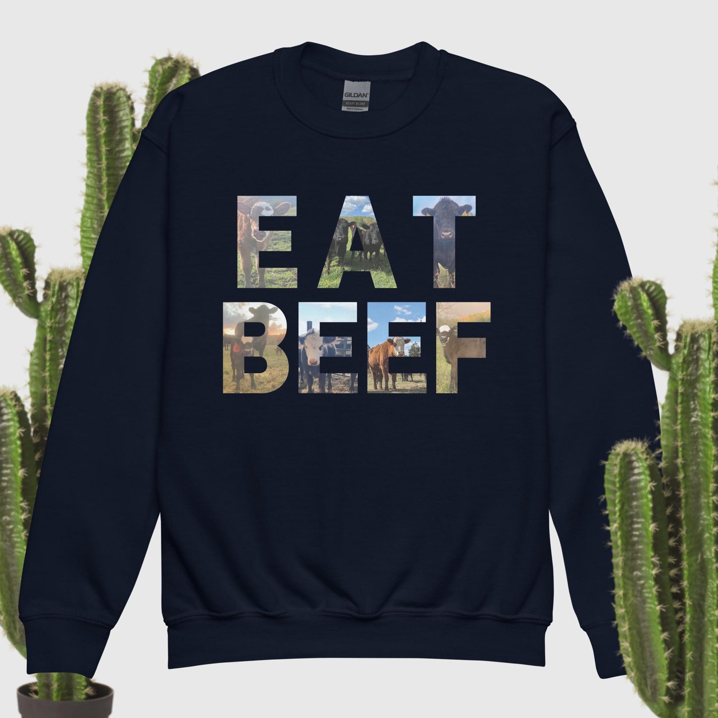 Eat Beef Graphic Youth Sweatshirt